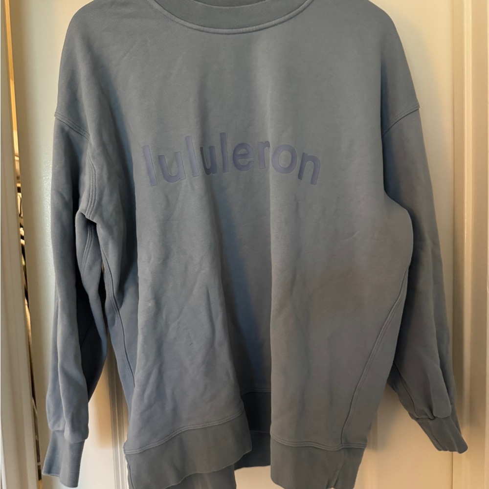 lululemon athletica Unisex Blue Crewneck Sweater